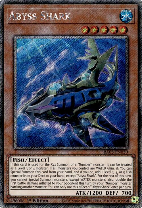 Abyss Shark (Platinum Secret Rare) [RA03-EN030] Platinum Secret Rare Hot on Sale