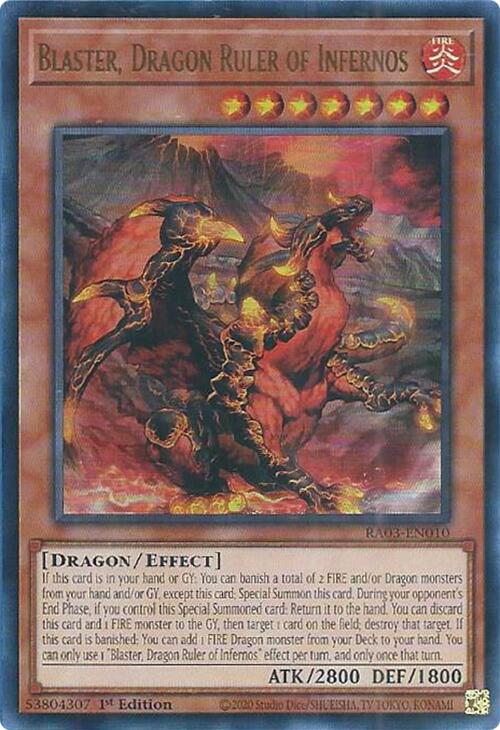 Blaster, Dragon Ruler of Infernos (UR) [RA03-EN010] Ultra Rare on Sale