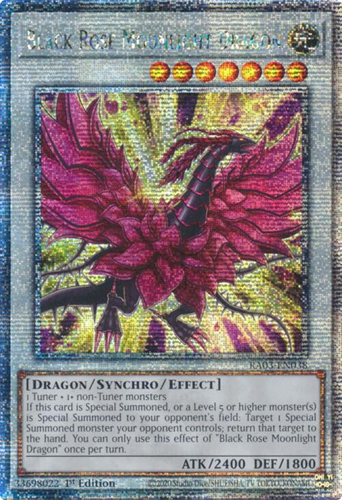 Black Rose Moonlight Dragon (Quarter Century Secret Rare) [RA03-EN038] Quarter Century Secret Rare Online Hot Sale