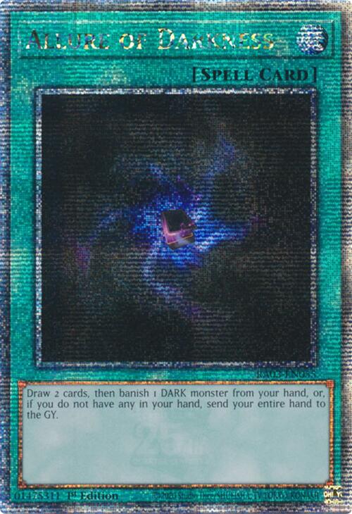 Allure of Darkness (Quarter Century Secret Rare) [RA03-EN055] Quarter Century Secret Rare Cheap