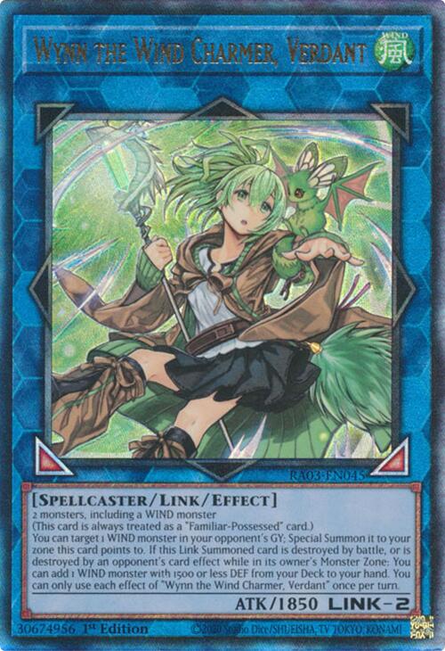 Wynn the Wind Charmer, Verdant (UTR) [RA03-EN045] Prismatic Ultimate Rare For Sale