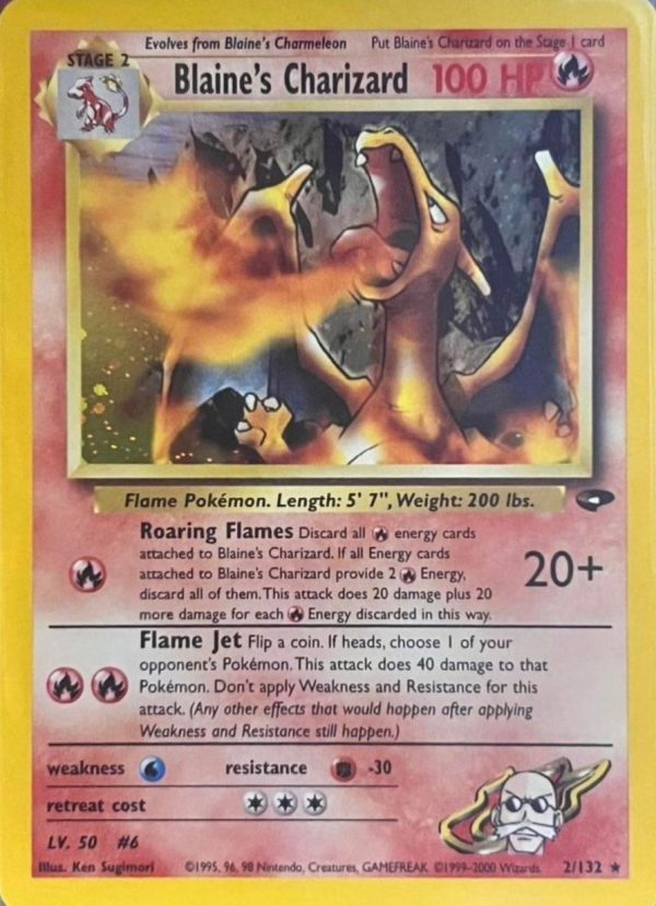 Blaine s Charizard CORRECTED (2 132) [Gym Challenge Unlimited] Fashion