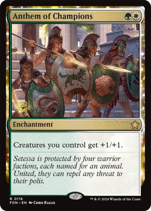 Anthem of Champions [Foundations Prerelease Promos] Online now