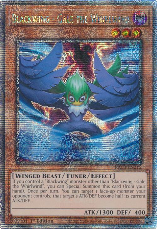 Blackwing - Gale the Whirlwind (Quarter Century Secret Rare) [RA03-EN215] Quarter Century Secret Rare Hot on Sale