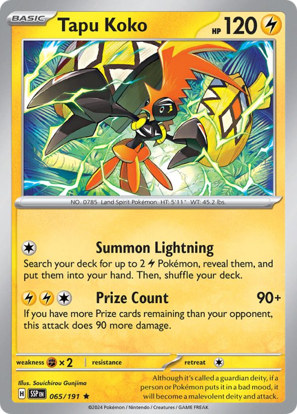 Tapu Koko (065 191) (Theme Deck Exclusive) [Scarlet & Violet: Surging Sparks] Discount