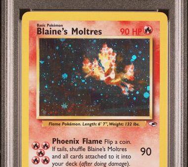 Blaine s Moltres 1 132 Gym Heroes PSA 7 96705425 Online Hot Sale