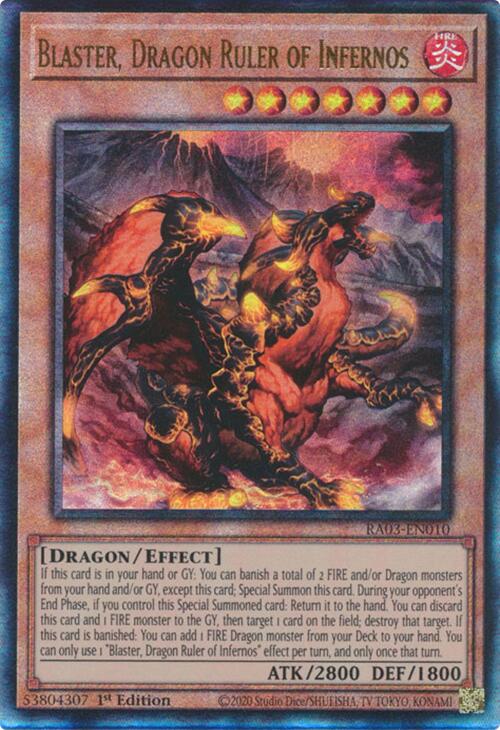 Blaster, Dragon Ruler of Infernos (UTR) [RA03-EN010] Prismatic Ultimate Rare Hot on Sale