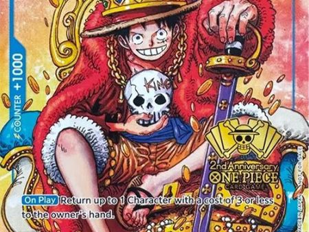 Monkey.D.Luffy (2nd Anniversary Stamped Promo) [One Piece Promotion Cards] For Sale