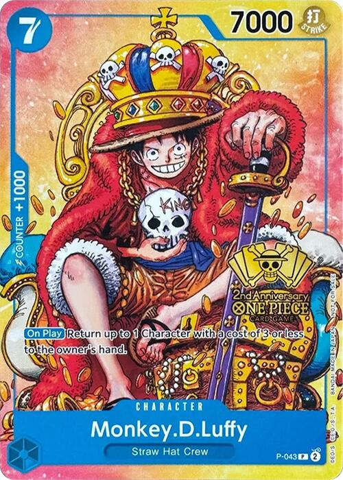 Monkey.D.Luffy (2nd Anniversary Stamped Promo) [One Piece Promotion Cards] For Sale